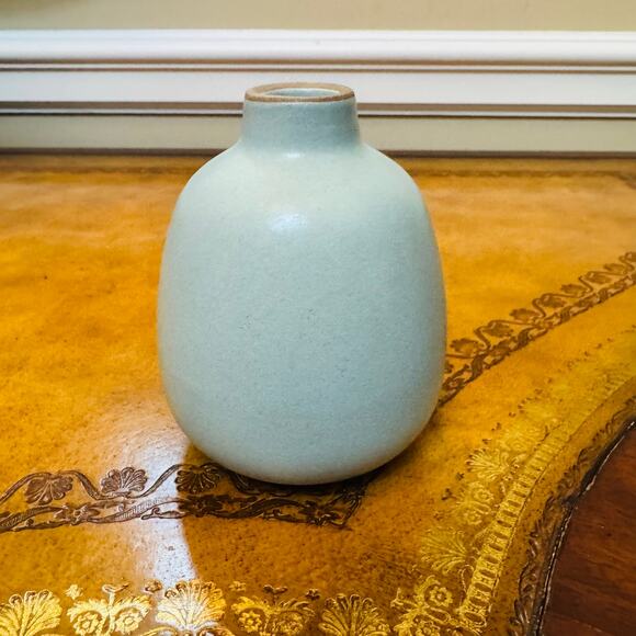 Vintage Heath Organic Ceramic Bud Vase Robin's Egg Blue #130 - Picture 3 of 4
